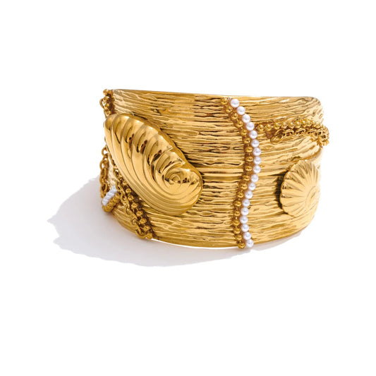 Aurelia Shell Cuff Bracelet