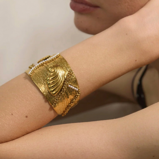 Aurelia Shell Cuff Bracelet