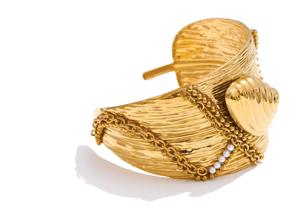 Aurelia Shell Cuff Bracelet