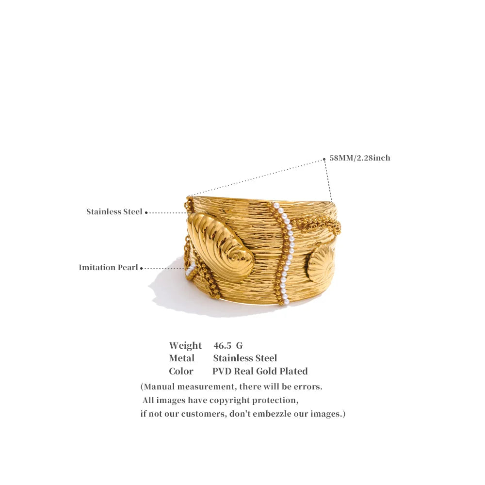 Aurelia Shell Cuff Bracelet